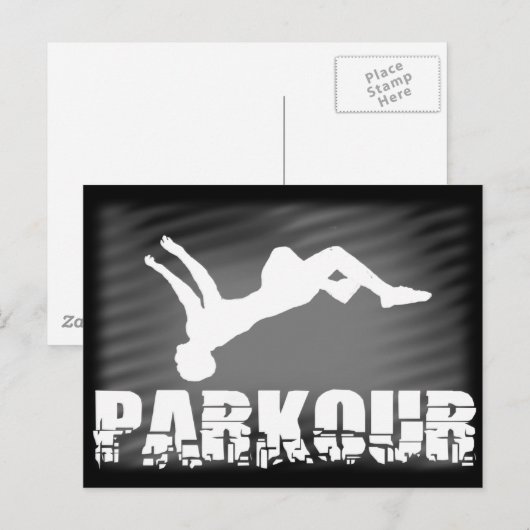 Parkour athlete briefkaart (Voorkant / Achterkant)