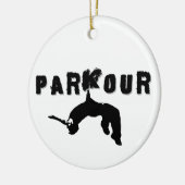 Parkour Athlete Keramisch Ornament (Links)
