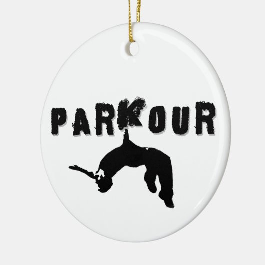 Parkour Athlete Keramisch Ornament (Links)