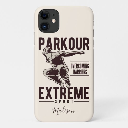 PARKOUR de gevallen van de douanenaam van de telef Case-Mate iPhone Case (Achterkant)