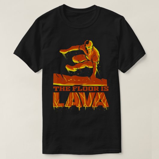 Parkour De vloer is Lava Freerunning Training GIF T-shirt (Design voorkant)