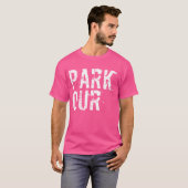 Parkour Distressed Text - Skater  Freerunning  Par T-shirt (Voorkant volledig)