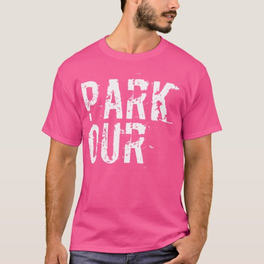 Parkour Distressed Text - Skater  Freerunning  Par T-shirt (Voorkant)