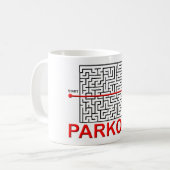 Parkour Doolhof Grappige Mok (Voorkant links)