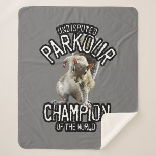 Parkour Eekhoorn - grappig freerunning Sherpa Deken