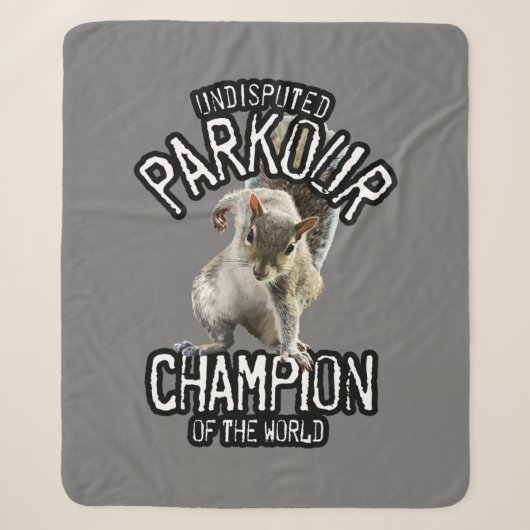 Parkour Eekhoorn - grappig freerunning Sherpa Deken (Voorkant)