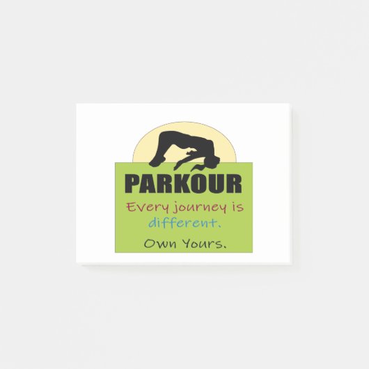 Parkour-Elke reis is anders dan van u Post-it® Notes (Voorkant)