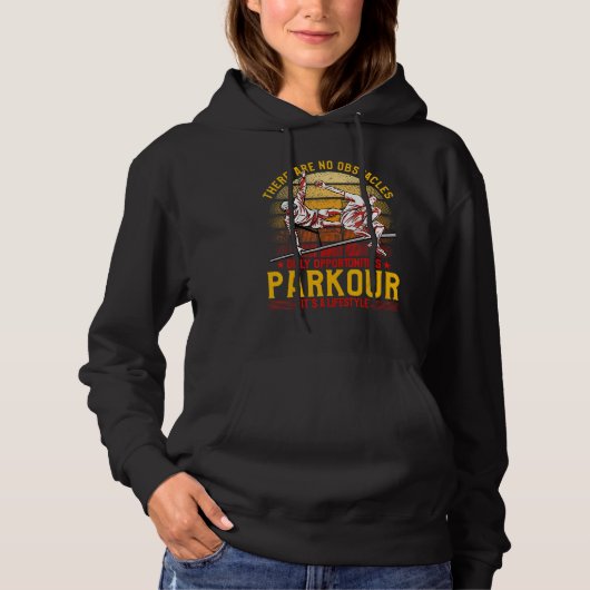 Parkour extreme athlete parkour runner funny sayin hoodie (Voorkant)