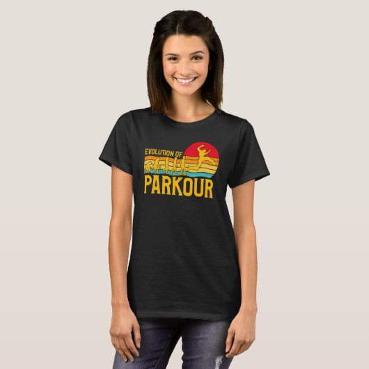 Parkour extreme athlete parkour runner funny sayin t-shirt (Voorkant volledig)
