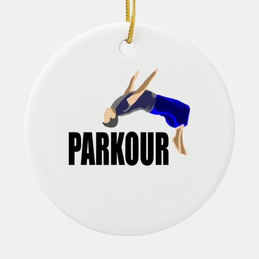 Parkour Extreme Sport Keramisch Ornament (Voorkant)