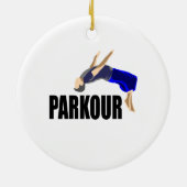 Parkour Extreme Sport Keramisch Ornament (Achterkant)