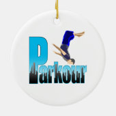 Parkour Extreme Sport Keramisch Ornament (Achterkant)