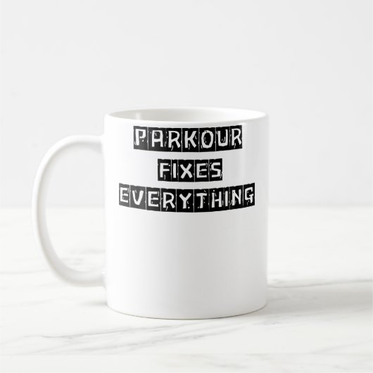Parkour Fixes Everything Women Men Love Parkour Koffiemok (Links)