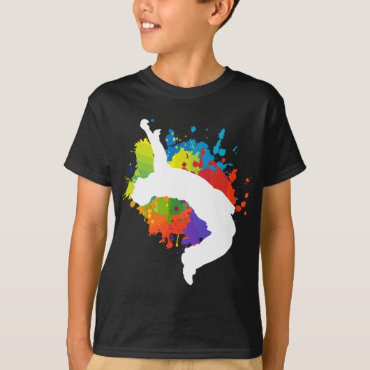 Parkour Free Runing Jumping City Ninja Gift T-shirt (Voorkant)