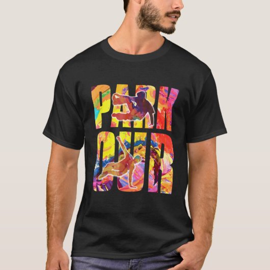 Parkour Free Running Acrobat Stunts T T-shirt (Voorkant)