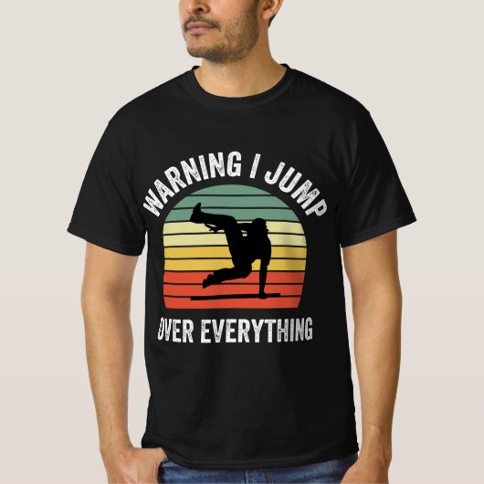 Parkour Free Running Parkour Warning I Jump Over E T-shirt (Voorkant)