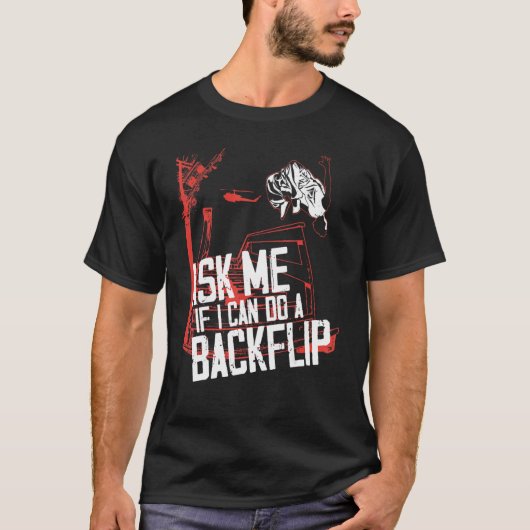 Parkour Free Running Traceur Backflip  vragen T-shirt (Voorkant)