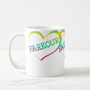 Parkour Free Running Traceur Meisje Watercolor Har Koffiemok