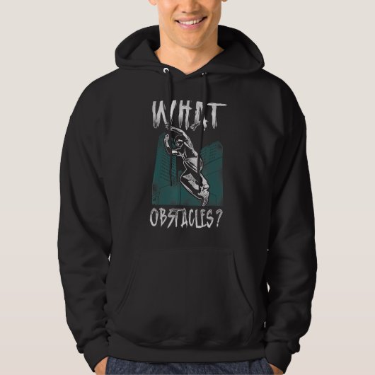 Parkour Free Running Traceur  Wat Obstakel Hoodie (Voorkant)