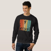 Parkour Free Running Training Traceur Retro Sport Trui (Voorkant volledig)