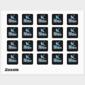 Parkour Freerunner Free Run Athlete Vierkante Sticker (Vel)