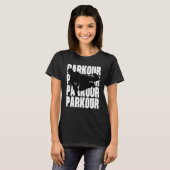 Parkour Freerunner Freerunning Traceur Bold Silhou T-shirt (Voorkant volledig)