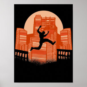 Parkour, freerunner, parkour runner gift poster