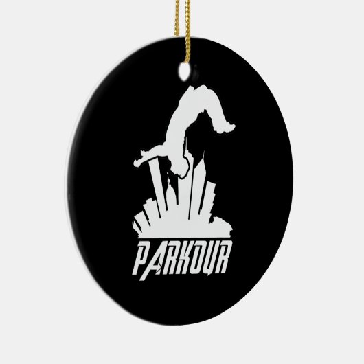 Parkour Freerunner Parkour Runner Keramisch Ornament (Rechts)