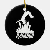 Parkour Freerunner Parkour Runner Keramisch Ornament (Voorkant)