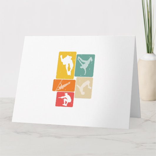 Parkour Freerunner Traceur Retro Freerunning Kaart (Voorkant)