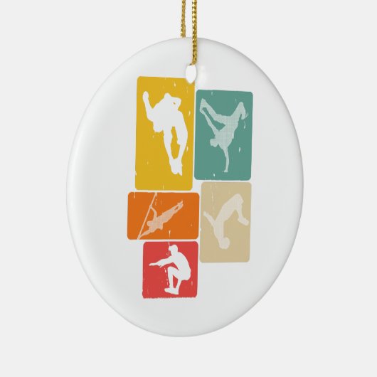 Parkour Freerunner Traceur Retro Freerunning Keramisch Ornament (Rechts)