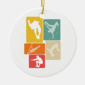 Parkour Freerunner Traceur Retro Freerunning Keramisch Ornament (Voorkant)