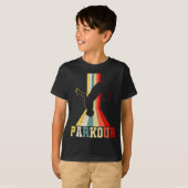 Parkour Freerunner Traceur Retro Freerunning Manne T-shirt (Voorkant volledig)