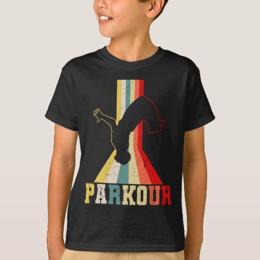 Parkour Freerunner Traceur Retro Freerunning Manne T-shirt (Voorkant)