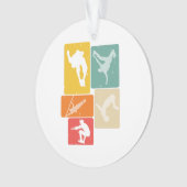 Parkour Freerunner Traceur Retro Freerunning Ornament (voorkant)