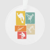 Parkour Freerunner Traceur Retro Freerunning Ornament (voorkant)