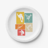 Parkour Freerunner Traceur Retro Freerunning Papieren Bordje (Voorkant)