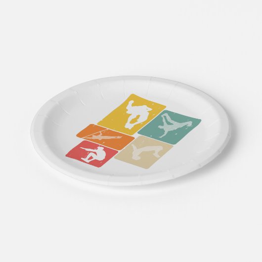 Parkour Freerunner Traceur Retro Freerunning Papieren Bordje (Gekanteld)