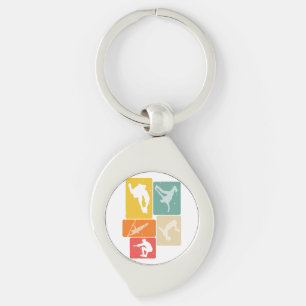 Parkour Freerunner Traceur Retro Freerunning Sleutelhanger