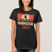 Parkour Freerunning Traceur Athlete Parkour Girl T-shirt (Voorkant)