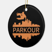 Parkour Gift Keramisch Ornament (Links)