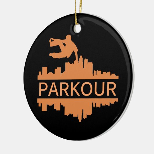 Parkour Gift Keramisch Ornament (Links)