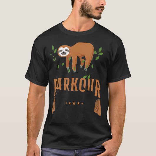Parkour Gratis Running Traceur Sloth Parkour Team T-shirt (Voorkant)