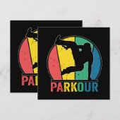 Parkour Gratis Running Training Traceur Retro Kaart (Voorkant / Achterkant)