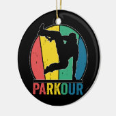Parkour Gratis Running Training Traceur Retro Keramisch Ornament (Links)