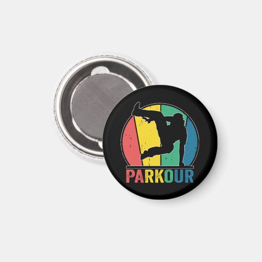 Parkour Gratis Running Training Traceur Retro Magneet (Voorkant / Achterkant)