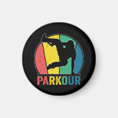 Parkour Gratis Running Training Traceur Retro Magneet (Voorkant)