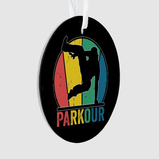 Parkour Gratis Running Training Traceur Retro Ornament (voorkant)