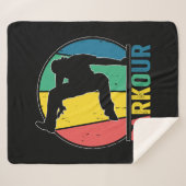 Parkour Gratis Running Training Traceur Retro Sherpa Deken (Voorkant (horizontaal))