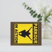 Parkour in Action Signboard Briefkaart (Staand voorkant)